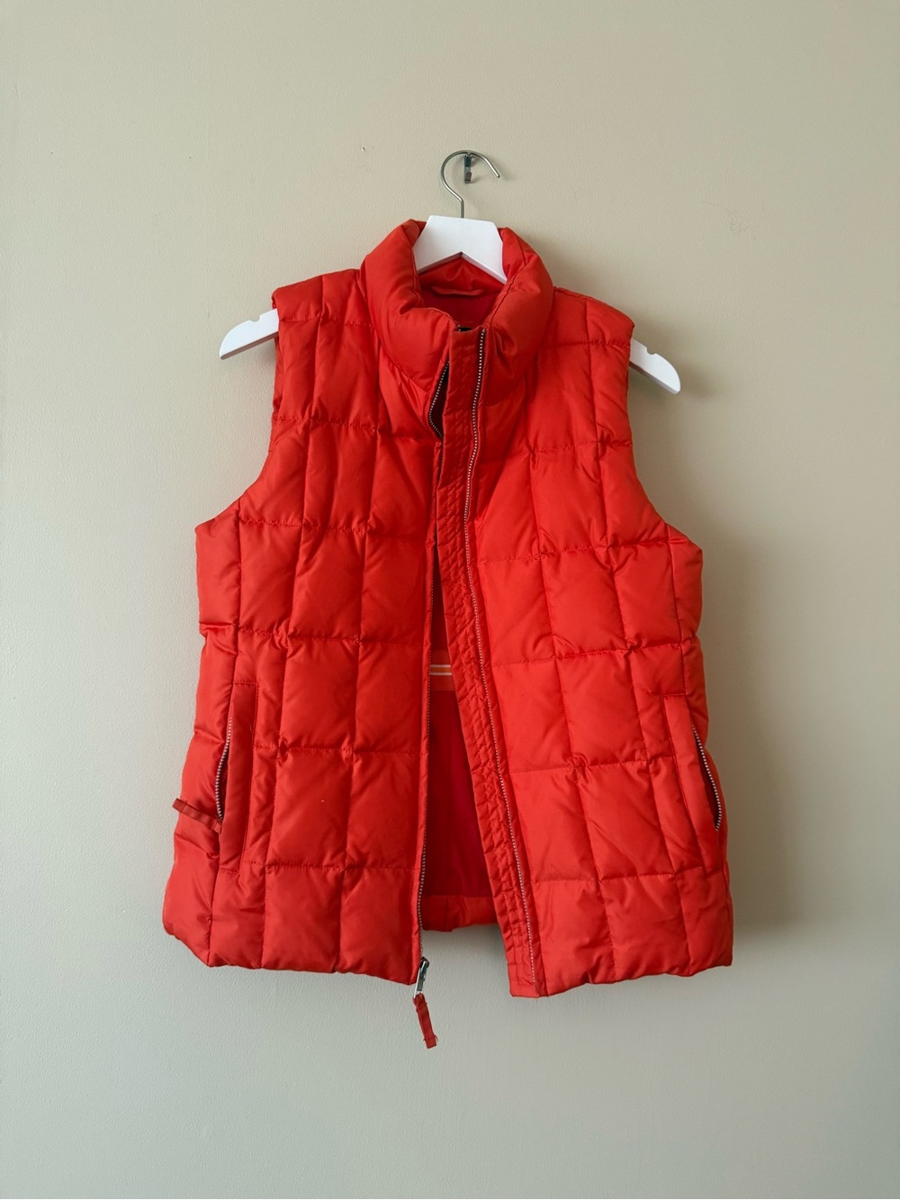 GAP Orange Down Puffer Vest Size Small
